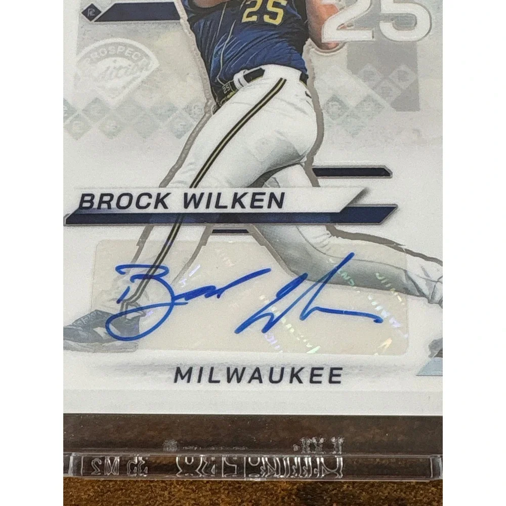 2025 Panini Prospect Edition Brock Wilken Prizm Autograph Milwaukee Card No 30